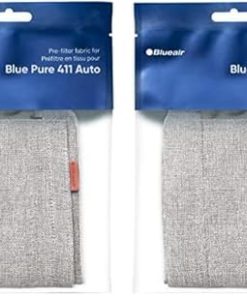 BLUEAIR Blue Pure 411 Auto Light Gray Pre-filter, Washable Fabric Traps Pollen, Pet Hair & Dust, Winter Reed (Pack of 2)