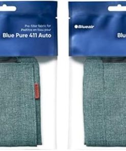 BLUEAIR Blue Pure 411 Auto Light Green Pre-filter, Washable Fabric Traps Pollen, Pet Hair & Dust, Aurora Light (Pack of 2)