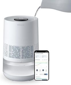 BLUEAIR Premium Smart Humidifier for Large Rooms, Bedrooms, Better Sleep with Evaporative Invisible Mist Tech, Auto Humidify, Easy Top Fill, Smart Control with App, Touchscreen, 3.5L Tank for 48 hours