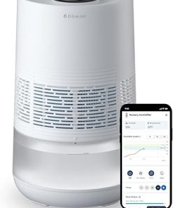 BLUEAIR ENERGY STAR Premium Smart Humidifier: 3.5L Dishwasher Safe Tank for Large Room, Better Sleep with Evaporative Tech, Auto & Night Mode, Easy Top Fill, Air Quality Insight with App, Touchscreen
