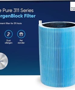 BLUEAIR Blue Pure 311 Auto Series AllergenBlock Filter, Genuine Replacement Blueair Filter, Allergies Pollen Dust Pet Dander, Blue Pure 311 Auto Series AllergenBlock Filter Fits 311 Auto Air Purifier