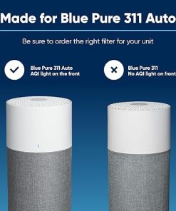BLUEAIR Blue Pure 311 Auto Series AllergenBlock Filter, Genuine Replacement Blueair Filter, Allergies Pollen Dust Pet Dander, Blue Pure 311 Auto Series AllergenBlock Filter Fits 311 Auto Air Purifier 2